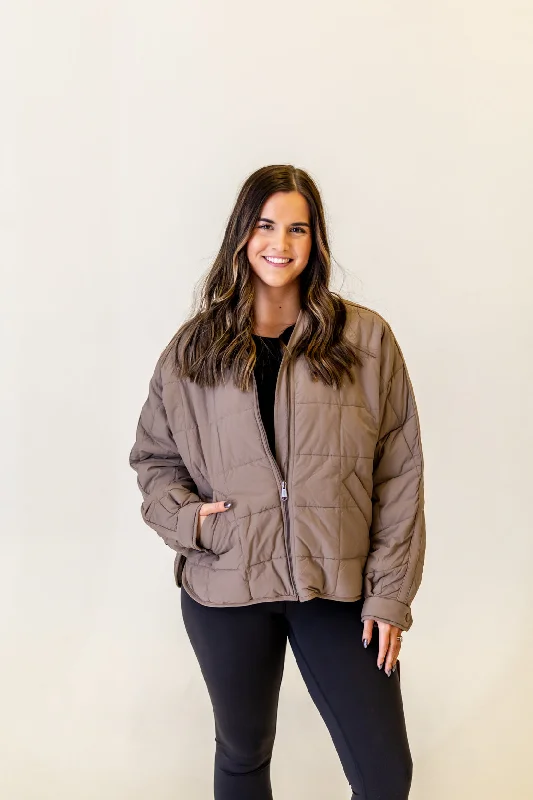 Pippa Packable Puffer Jacket | Fossil Plaid Jacket Tartan Jacket Houndstooth Jacket
