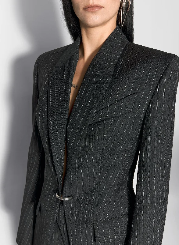 pinstripe pierced tailored jacket Collared Jacket Crew Neck Jacket Turtle Neck Jacket pinstripe pierced tailored jacket Collared Jacket Crew Neck Jacket Turtle Neck Jacket
