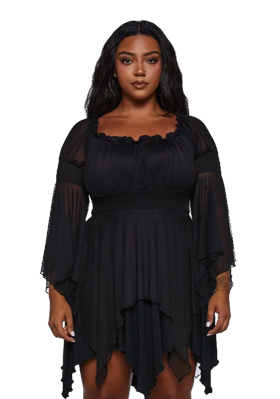 Plus Musical Odyssey Mini Dress Stylish Sweetheart Neck Mini Dress