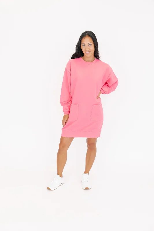 Prospect Mini Dress in Ginger Pink Stylish Ribbed Mini Dress