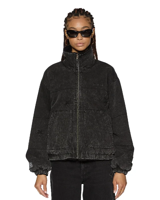 REVERSIBLE PUFFER JACKET NOIR KRAFTWERK/BLACK Elasticated Jacket Padded Jacket Insulated Jacket REVERSIBLE PUFFER JACKET NOIR KRAFTWERK/BLACK Elasticated Jacket Padded Jacket Insulated Jacket