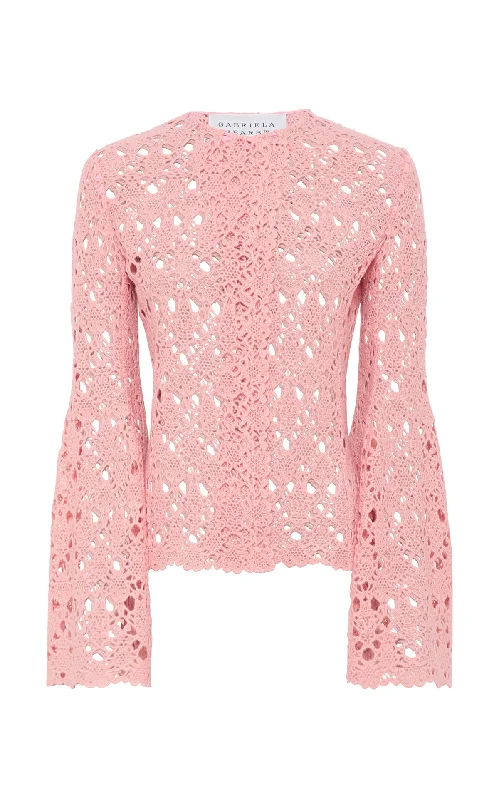 Reynolds Jacket in Rosa Cashmere Lace Belted Jacket Elasticated Jacket Padded Jacket