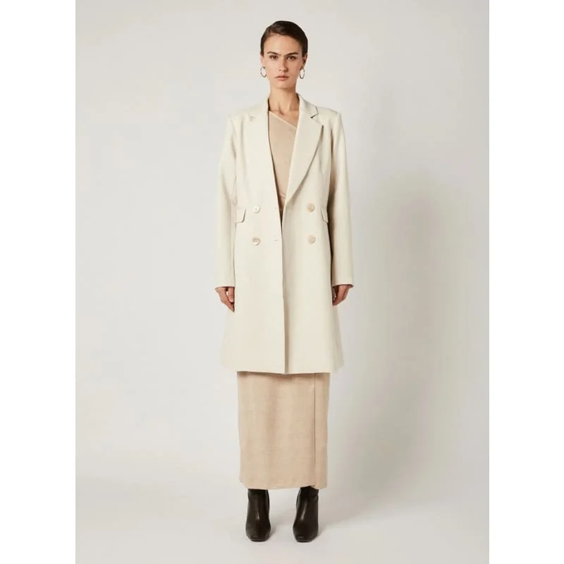 Signature  Longline Jacket | Cream Faux Fur Jacket Real Fur Jacket Shearling Jacket