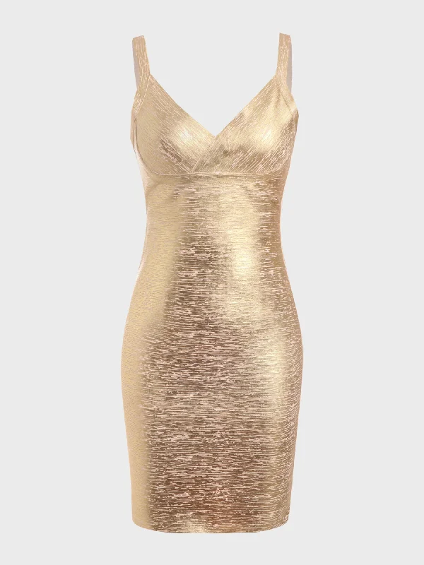Spaghetti Strap Bandage Bodycon Mini Dress Stylish Short Sleeve Mini Dress