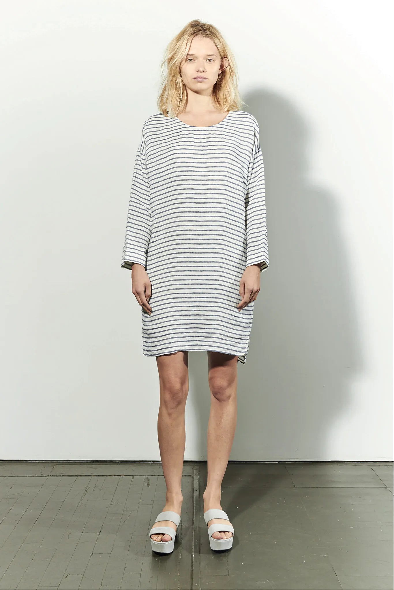 Striped Mini Dress Cozy A-Line Mini Dress