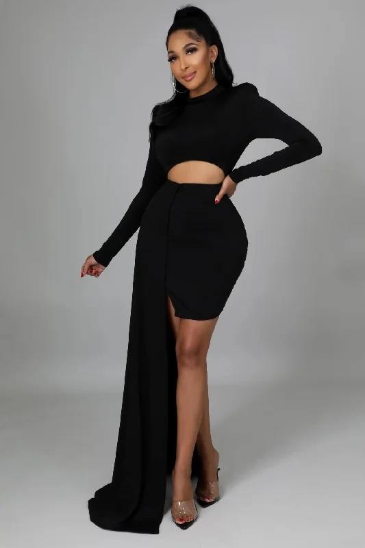 Tessa Cutout Mini Dress Black - FINAL SALE Casual Mini Dress with Pockets
