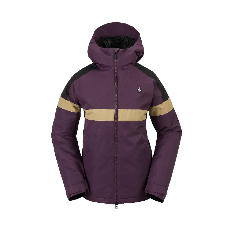 Volcom Women's Lindy Insulated Snow Jacket - Blackberry Knit Jacket Woven Jacket Fleece Jacket