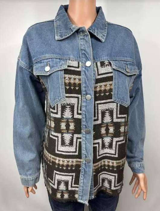 Western Denim Jacket Style#-DA-244 Nylon Jacket Polyester Jacket Spandex Jacket