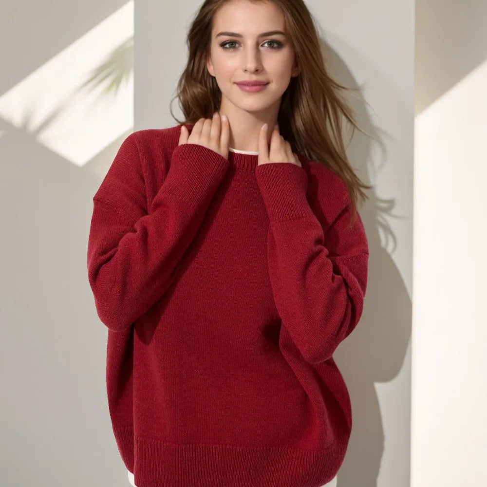 Autumn Winter Pullovers Oversize Solid Warm Long Sleeve Sweater Iron Safe Non-Iron Wrinkle Free Autumn Winter Pullovers Oversize Solid Warm Long Sleeve Sweater Iron Safe Non-Iron Wrinkle Free