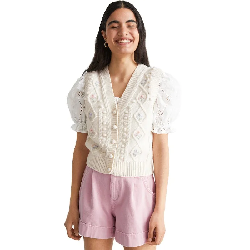 Custom OEM & ODM women spring cable short sleeve sweater vest Elasticated Padded Insulated Custom OEM & ODM women spring cable short sleeve sweater vest Elasticated Padded Insulated