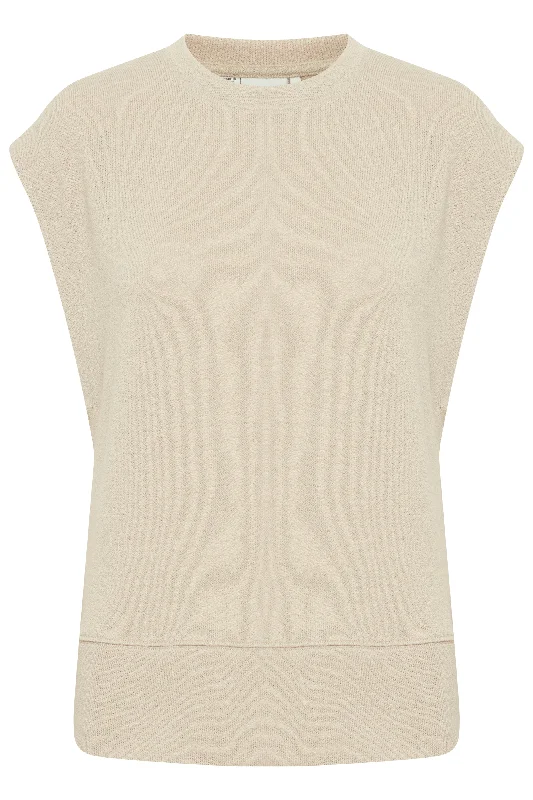 Ichi Nadea Knit Cap Sleeve Sweater Chenille Fabric Brocade Fabric Lace Fabric