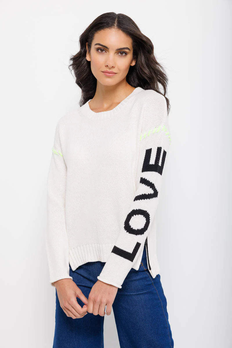 Lisa Todd Love Crush Sweater Herringbone Houndstooth Plaid