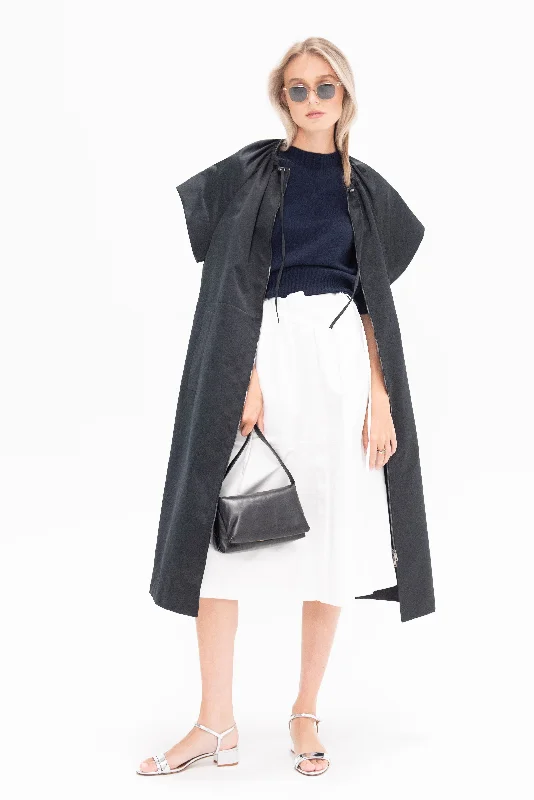 Sweater, Navy Welt Pockets Slit Pockets Flap Pockets