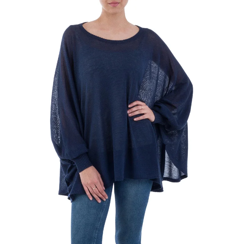 Ocean Breeze Knit Bohemian Drape Sweater Sequined Glittery Shiny