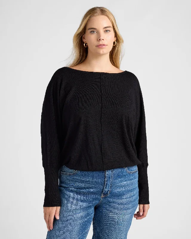Plus Size Pacific Dolman Sleeve Sweater Striped Floral Plaid