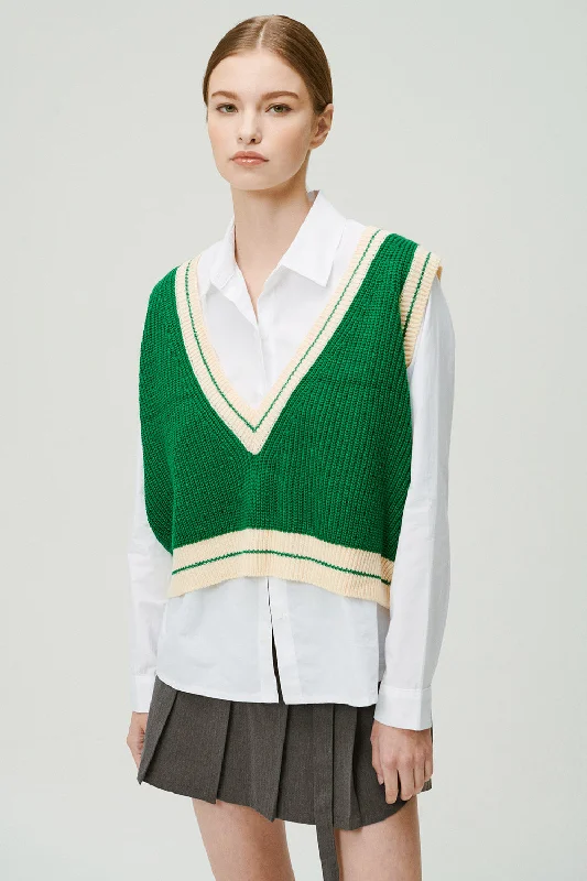 Sarah Sweater Vest Hooded Sweater Collared Sweater Shawl Collar