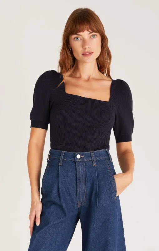 Sibyl Short Sleeve Sweater Top Open Front Closed Front Wrap Front