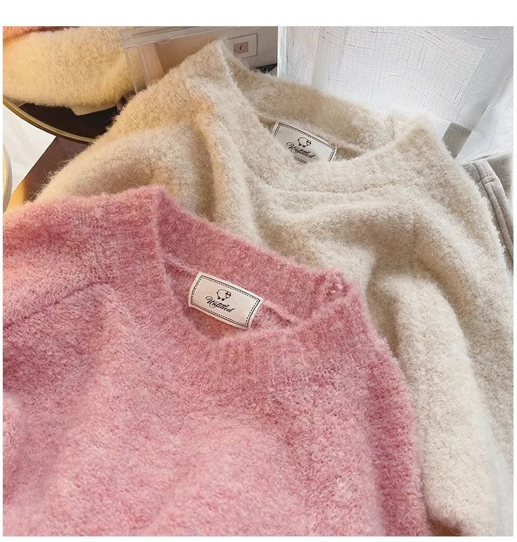 Solid color soft sweater for women knitted top      S4816 Casual Formal Business
