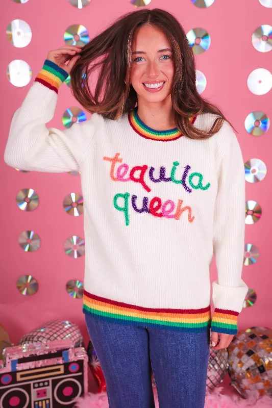 Tequila Queen Sweater Collared Crew Neck Turtle Neck