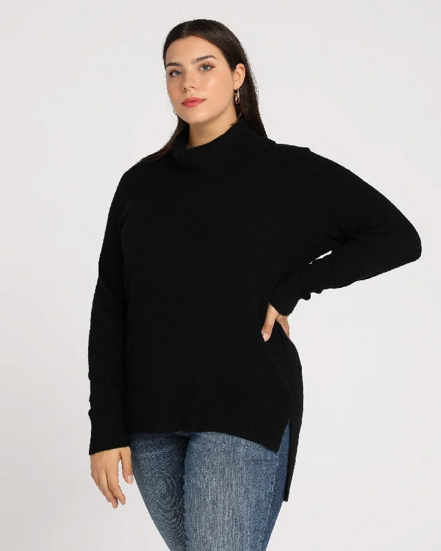 Plus Size Turtleneck Chevron Ribbed Sweater Open Front Closed Front Wrap Front