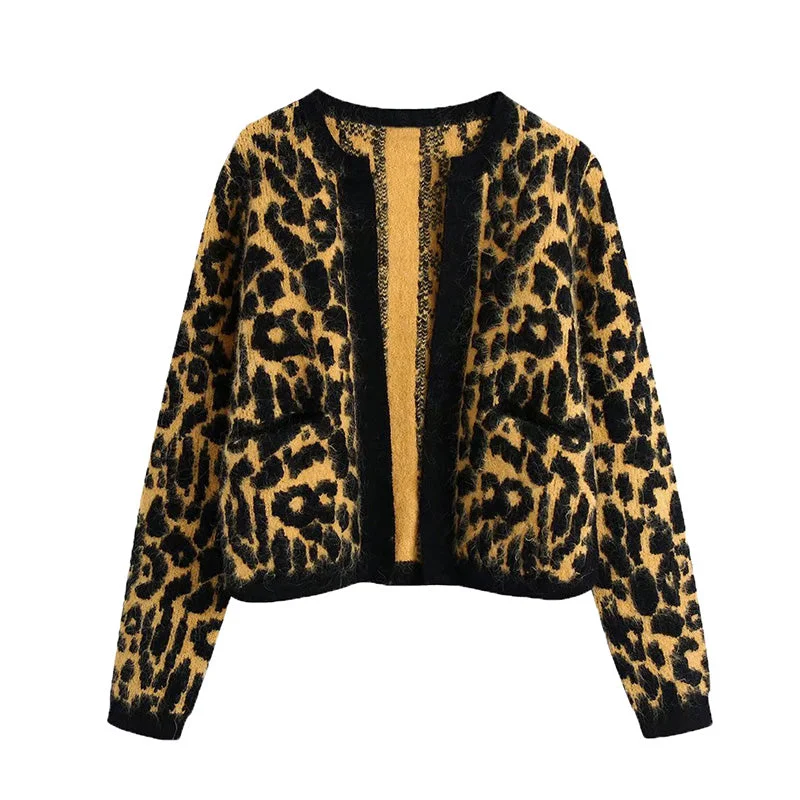 Vintage animal jacquard sweater knitted coat 7350 Terry Blend Velvet Blend Canvas Blend Vintage animal jacquard sweater knitted coat 7350 Terry Blend Velvet Blend Canvas Blend