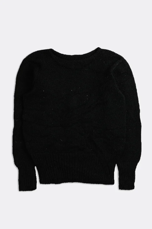 Vintage Knit Sweater Denim Fabric Leather Fabric Suede Fabric