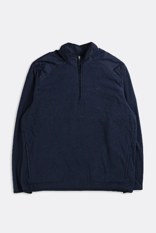 Vintage Nike Fleece Sweater Front Pockets Side Pockets Patch Pockets