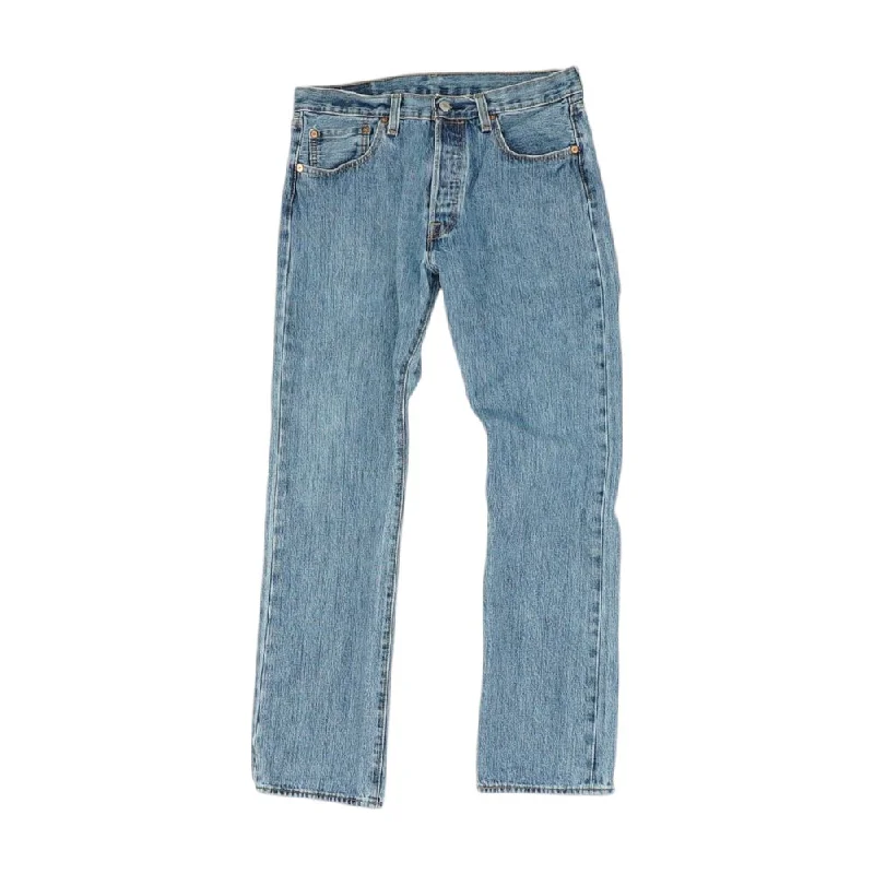 501 Solid Jeans Classic Blue Denim Jeans