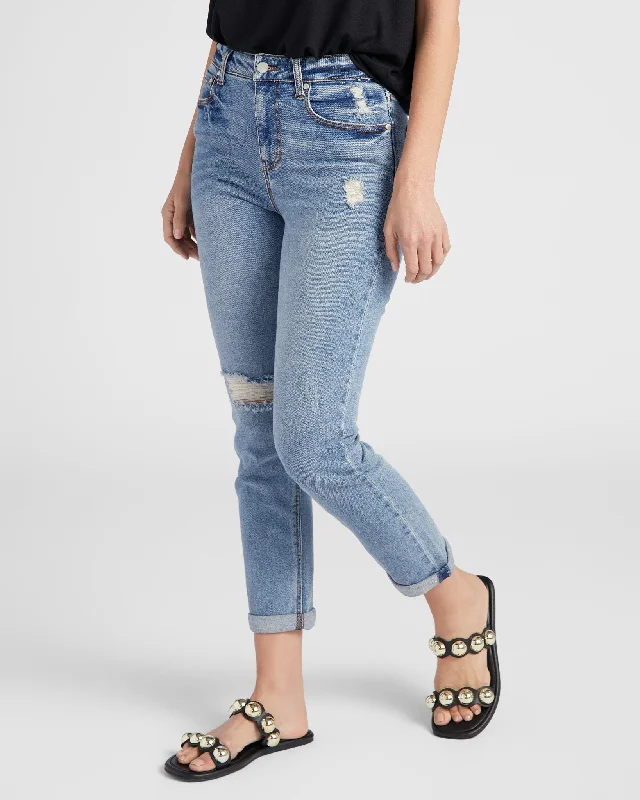 Carly High Rise Mom Jeans Classic Black Denim Jeans