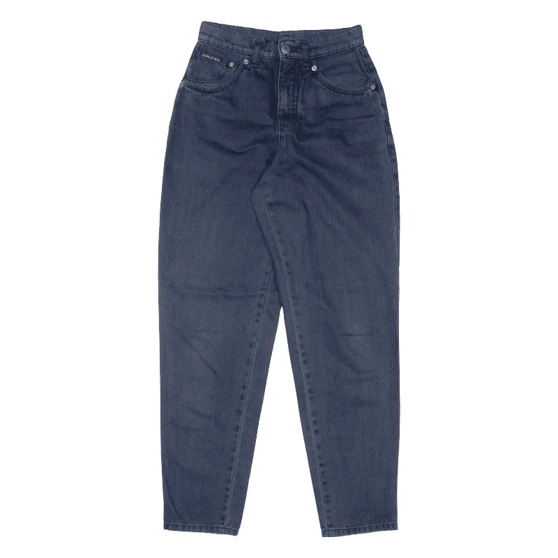 BERRI SPORTS Womens Jeans Blue Regular Mom 90s W24 L29 Chic Dark-Wash Skinny Jeans