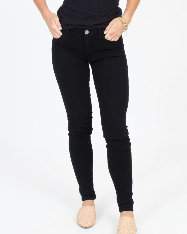 Black Skinny Jeans Trendy Wide-Legged High-Waist Jeans