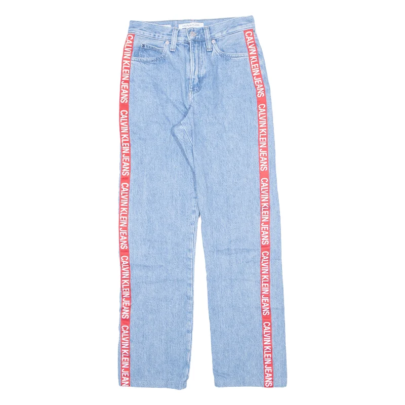 CALVIN KLEIN JEANS Womens Jeans Blue Slim Straight W25 L28 Cozy Stretch High-Waist Jeans