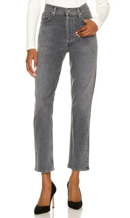 "Charlotte" High-Rise Straight Jeans Chic Vintage-Inspired Denim Jeans