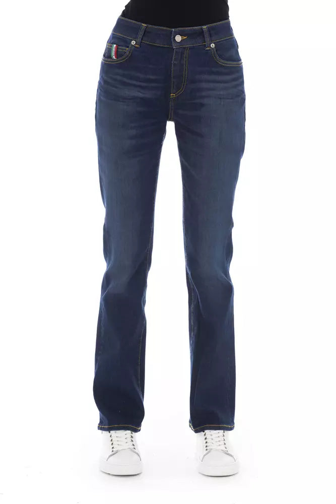 Baldinini Trend Blue Cotton Women's Jeans Trendy Colored Denim Jeans