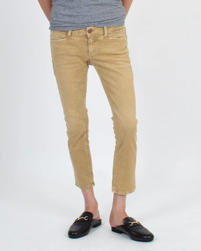 Colored Cropped Jeans Stylish High-Waist Skinny Denim
