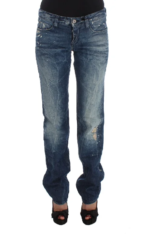 Costume National  Cotton Regular Fit  Women's Jeans Comfortable Dark Wash Jeans