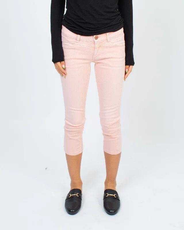 Cropped Low Rise Skinny Jeans Comfortable Jogger Style Jeans