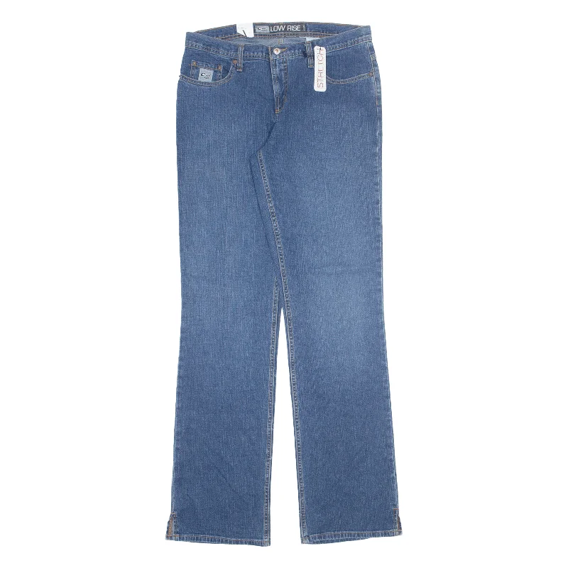 CRUEL GIRL Low Rise Womens Jeans Blue Relaxed Bootcut Stone Wash W34 L37 Comfortable Jogger Style Jeans