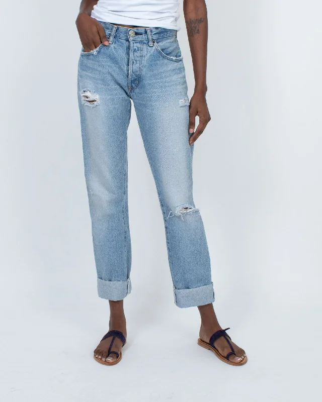 Distressed Jeans Classic Slim Fit Jeans