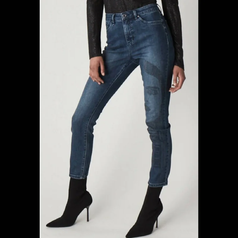 Face Jeans In Denim Med Blue Stylish Relaxed Fit Skinny Jeans