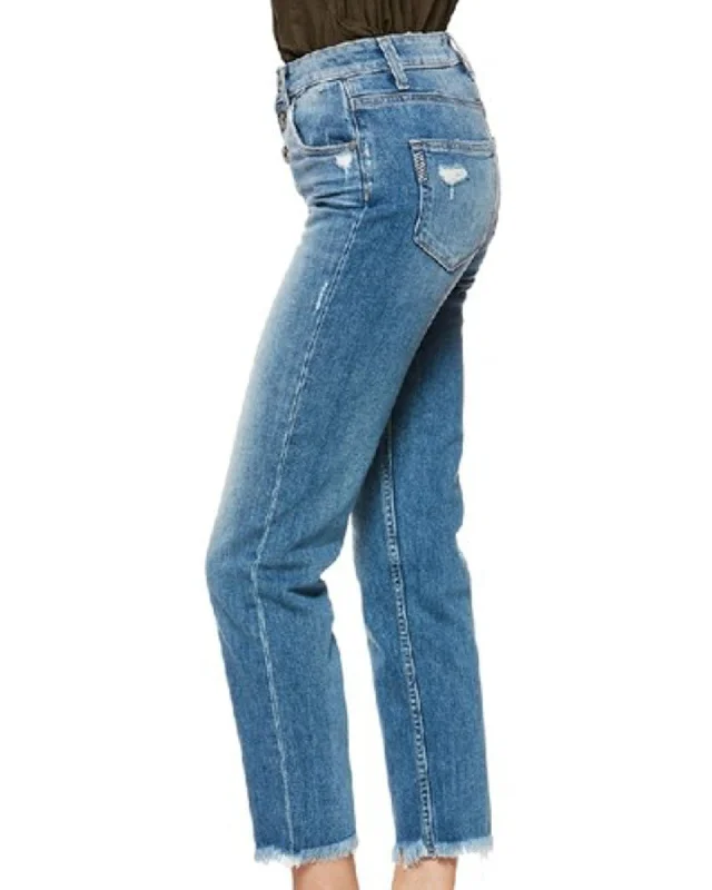 "High Rise Sarah" Jeans Stylish Tapered Fit Jeans