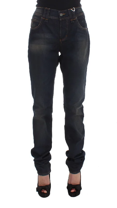 John Galliano Wash Cotton Blend Boyfriend Fit Women's Jeans Casual Distressed Denim Jeans John Galliano Wash Cotton Blend Boyfriend Fit Women's Jeans Casual Distressed Denim Jeans