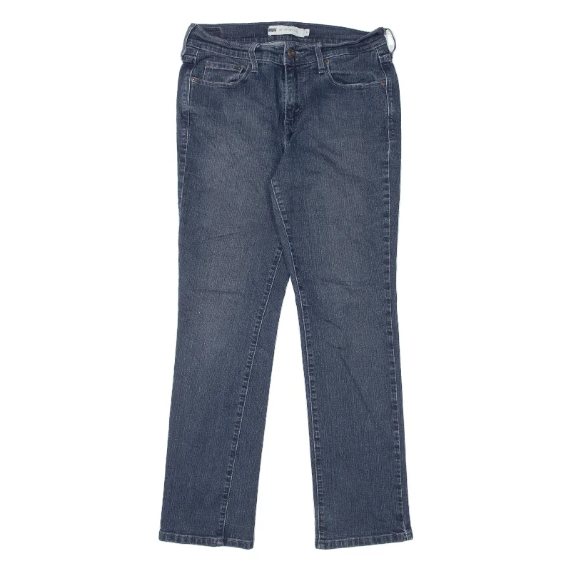 LEVI'S 505 Womens Jeans Blue Regular Straight W28 L30 Trendy Button-Up High-Waist Jeans LEVI'S 505 Womens Jeans Blue Regular Straight W28 L30 Trendy Button-Up High-Waist Jeans