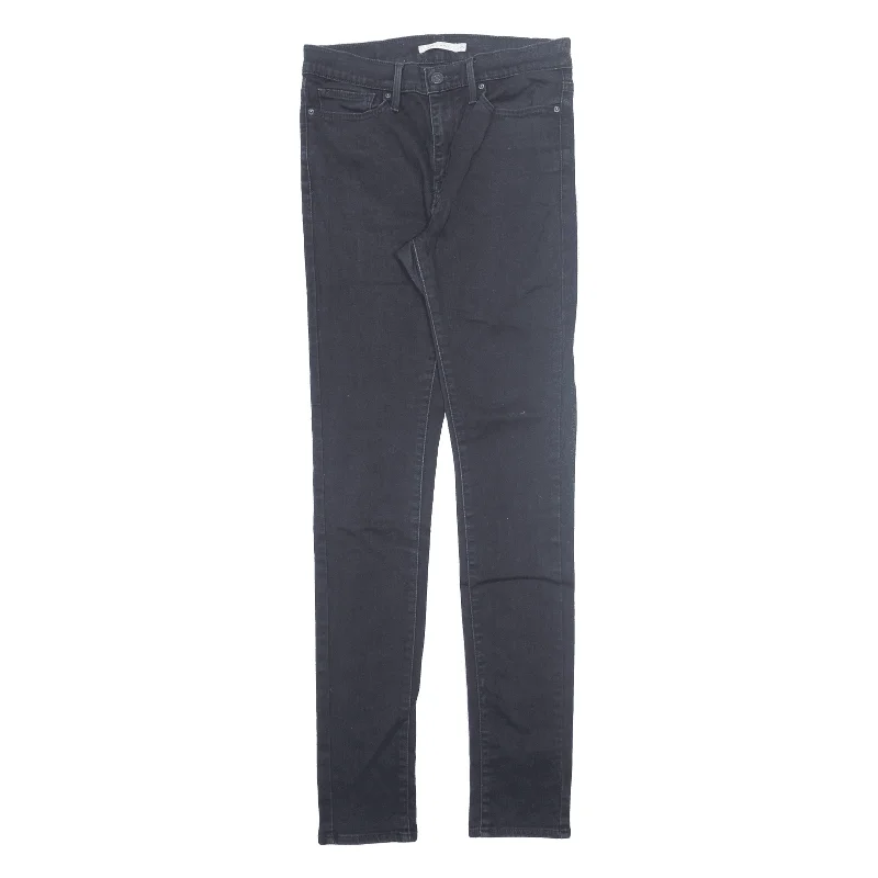 LEVI'S Womens Jeans Black Slim Skinny W29 L34 Stylish High-Waist Jeans