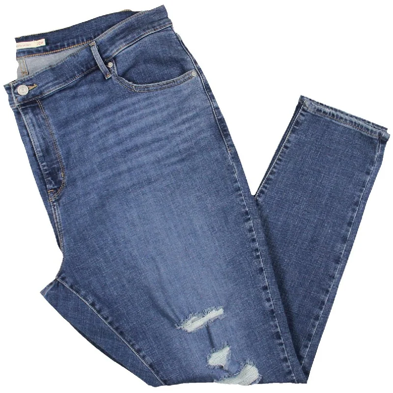 Levi's Womens Plus Denim Destroyed Skinny Jeans Comfortable Flare Leg Jeans
