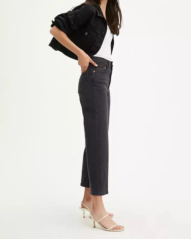 "Ribcage Straight Ankle" Jeans Fashionable Raw Hem Bootcut Jeans