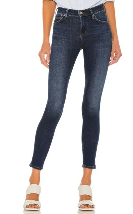 "Rocket Mid Rise" Skinny Jeans Chic Cropped Jeans
