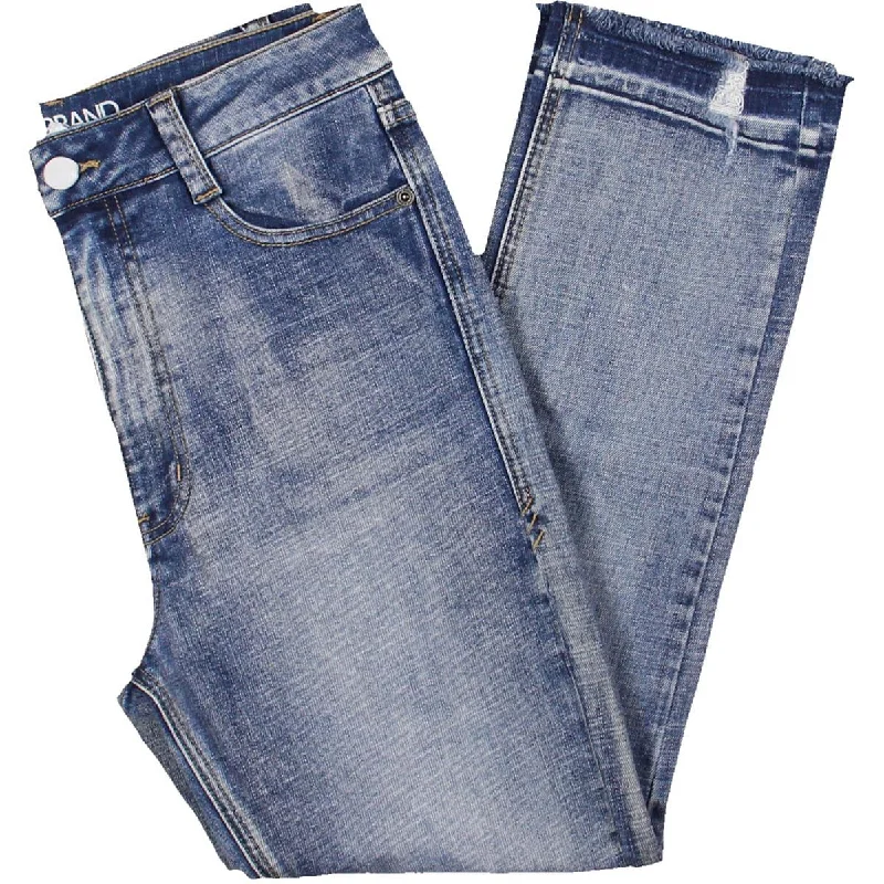 Rubberband Jeans Womens Cyrus High Rise Distressed Straight Leg Jeans Elegant Wide-Leg Jeans Rubberband Jeans Womens Cyrus High Rise Distressed Straight Leg Jeans Elegant Wide-Leg Jeans