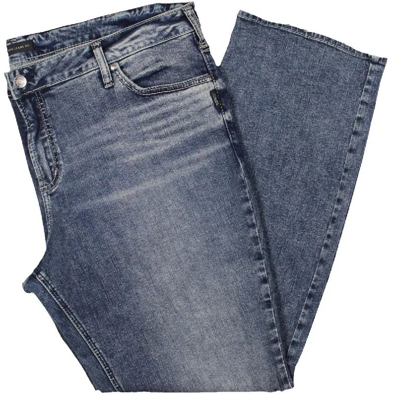 Silver Jeans Co. Womens Plus High Rise Faded Bootcut Jeans Stylish Bootcut Denim Jeans Silver Jeans Co. Womens Plus High Rise Faded Bootcut Jeans Stylish Bootcut Denim Jeans