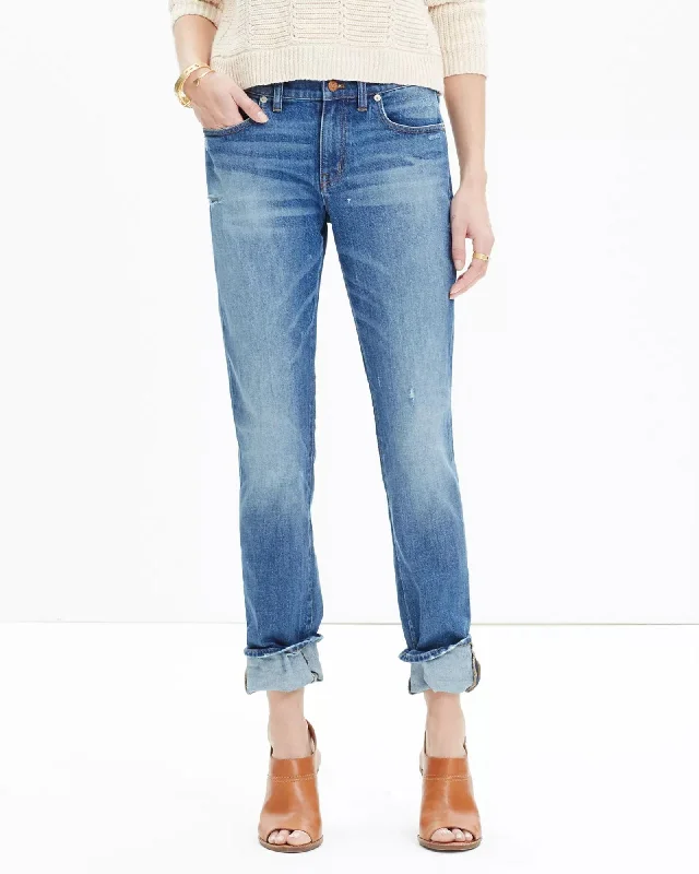 "Slim Boyjean" Jeans Trendy Low-Rise Bootcut Jeans
